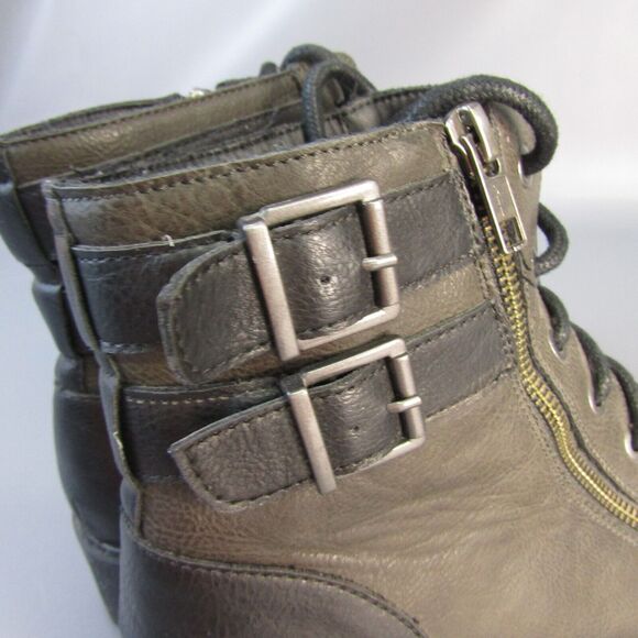 Born BOC Godfrey Boots Women's Size 9.5 Faux Leather Vegan Biker Combat - Picture 5 of 10